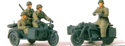 Preiser 72538 Kradschützen aufgesessen + Motorrad Zündapp KS 750 | 1:72