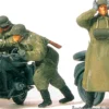 Preiser 72539 Kradschützen schiebend | Zündapp KS 750 | Militärmodell 1:72