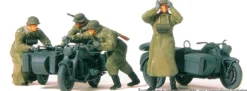 Preiser 72539 Kradschützen schiebend | Zündapp KS 750 | Militärmodell 1:72