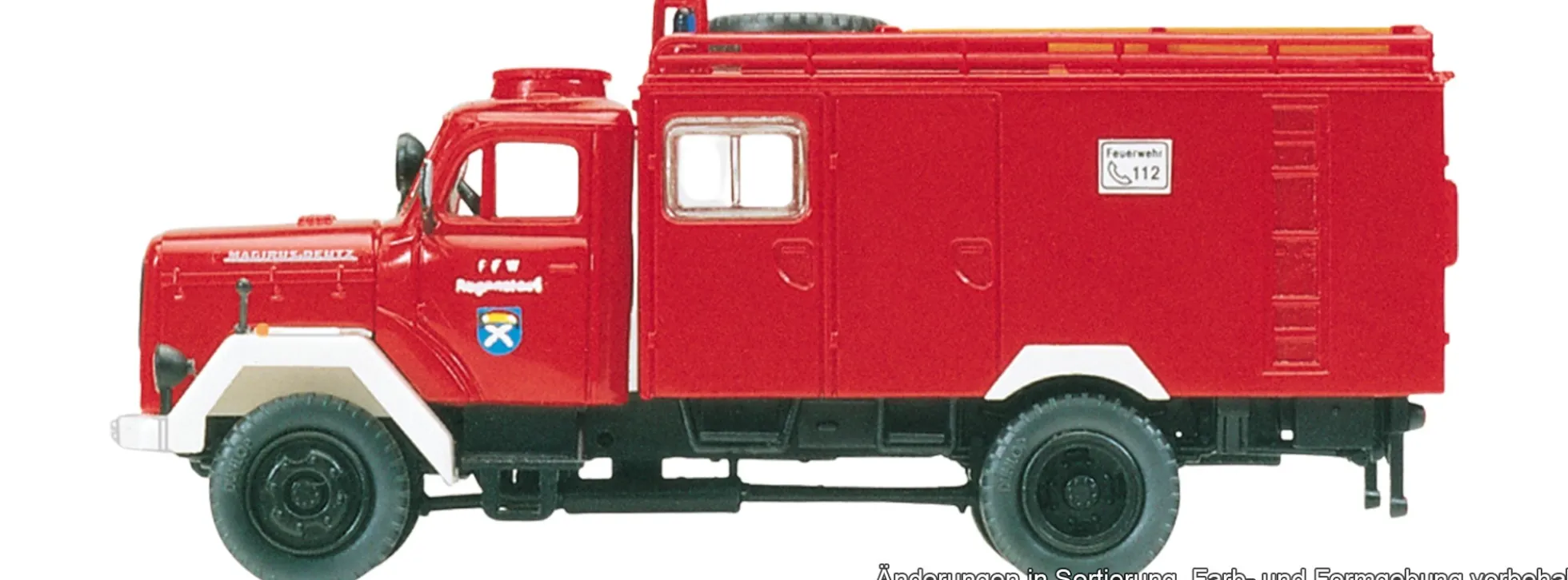 Preiser 31276 Magirus F Mercur 125 A SW 2000 | Blaulichtmodell Bausatz 1:87