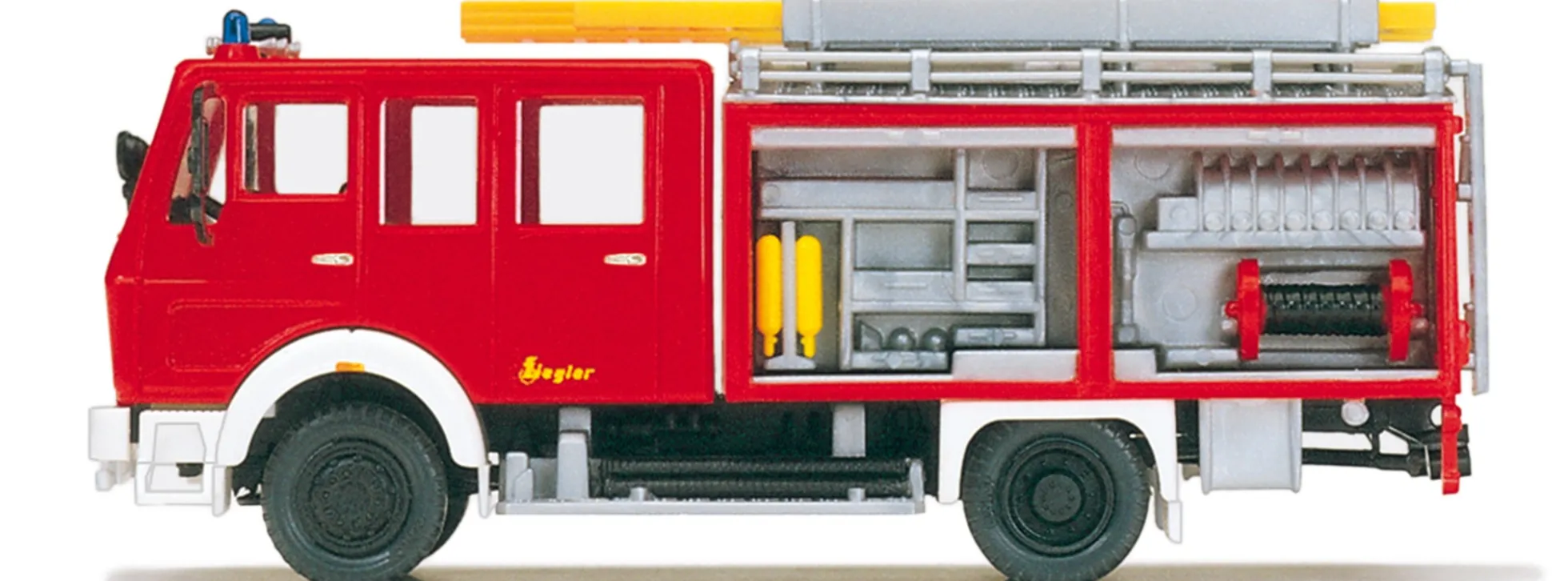 Preiser 31128 Mercedes-Benz AF/36 Löschgruppenfahrzeug Ziegler | Blaulichtmodell Bausatz 1:87