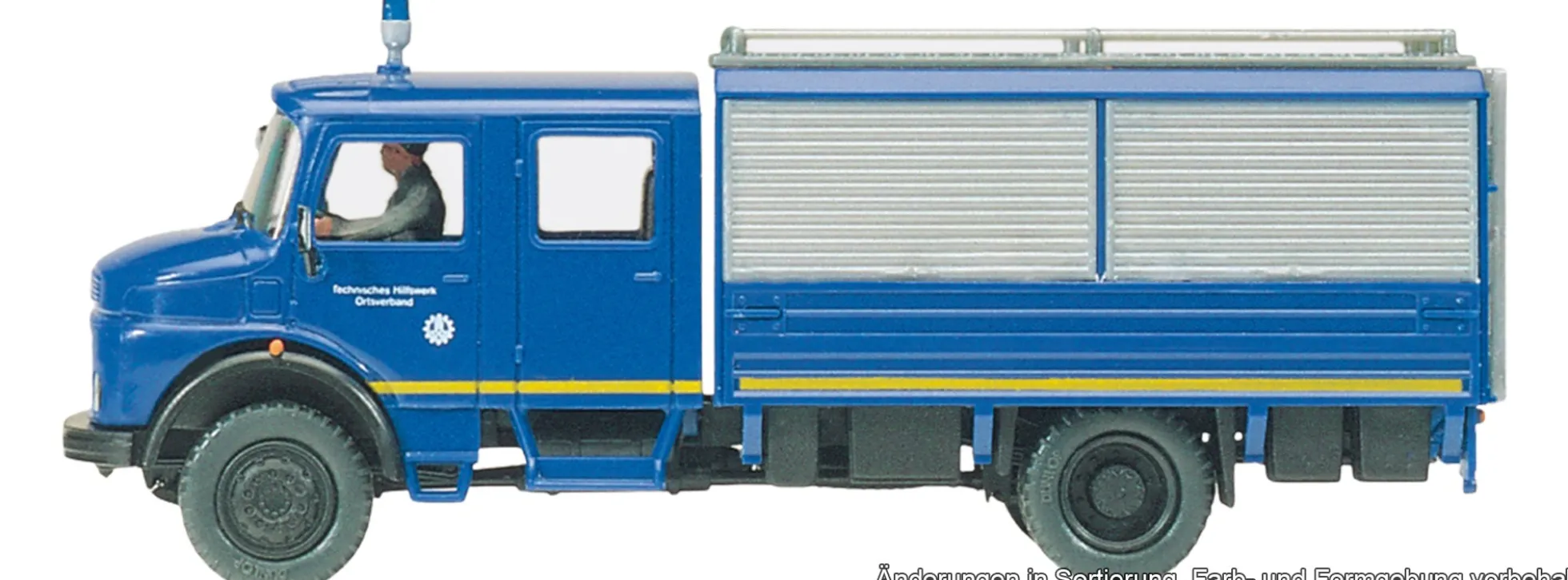 Preiser 37001 Mercedes-Benz LA 1113 B/42 GKW 72 THW | Blaulichtmodell 1:87