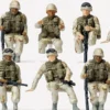 Preiser 16564 US-Army Soldaten | 14 unbemalte Miniaturfiguren Spur H0