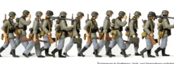 Preiser 72527 Vorgehende Grenadiere mit MG Militaria-Figuren 1:72