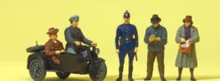 Preiser 10565 Zündapp mit Beiwagen und Passanten | Figuren Spur H0