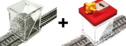 PROSES PBS-FIX-02 Schotterkleber-Applikator + Schotterverteiler Set | für DC-Gleise | Spur H0