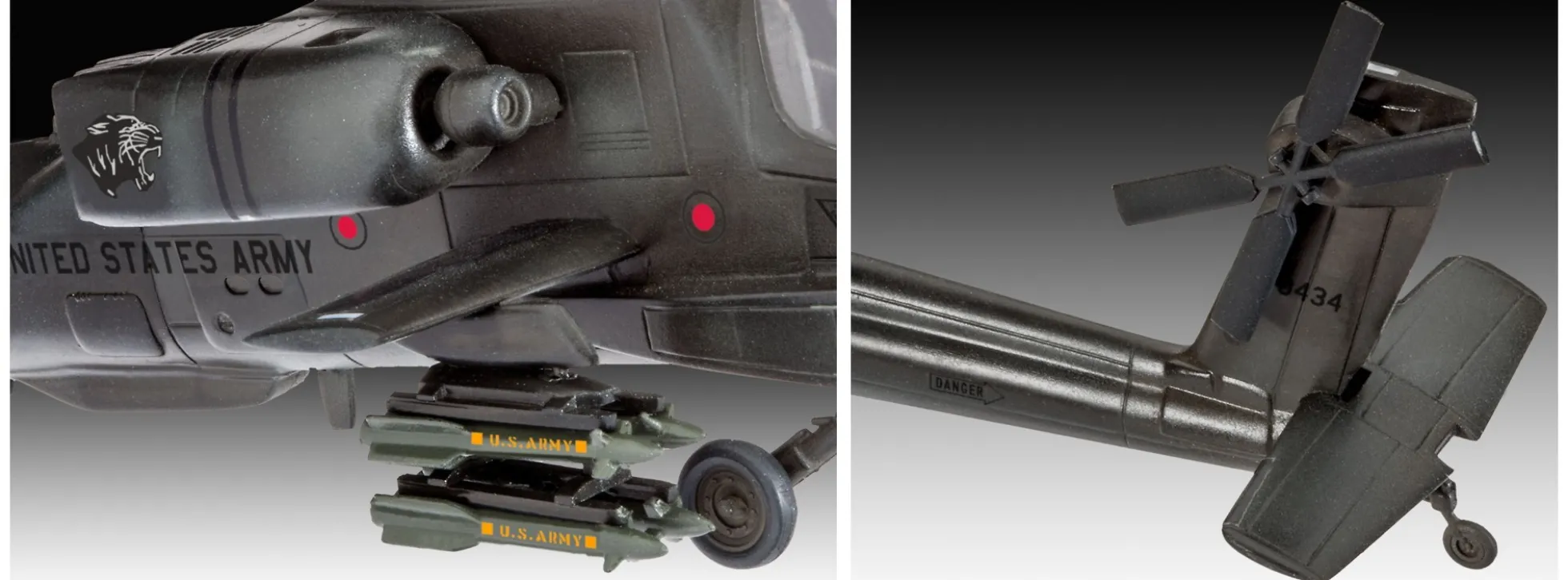 Revell 64985 AH-64A Apache Model Set | Hubschrauber Bausatz 1:100