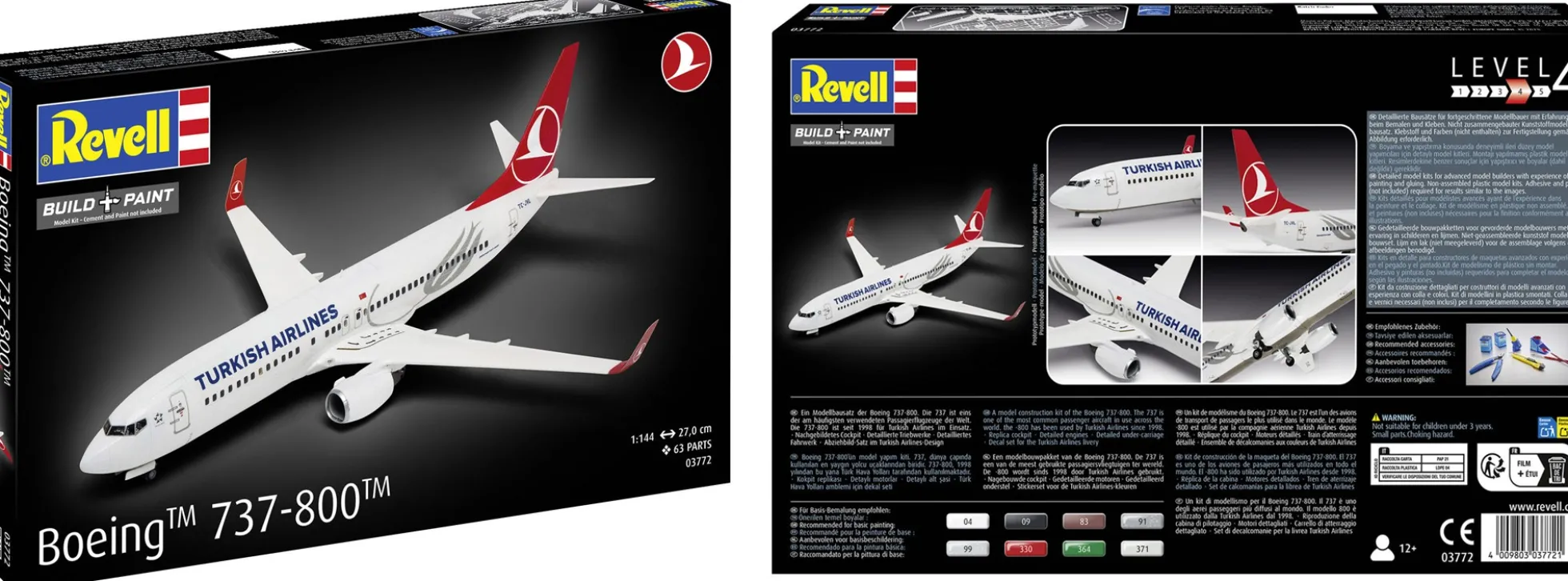 Revell 03772 Boeing 737-800 Turkish Airlines | Flugzeug Bausatz 1:144