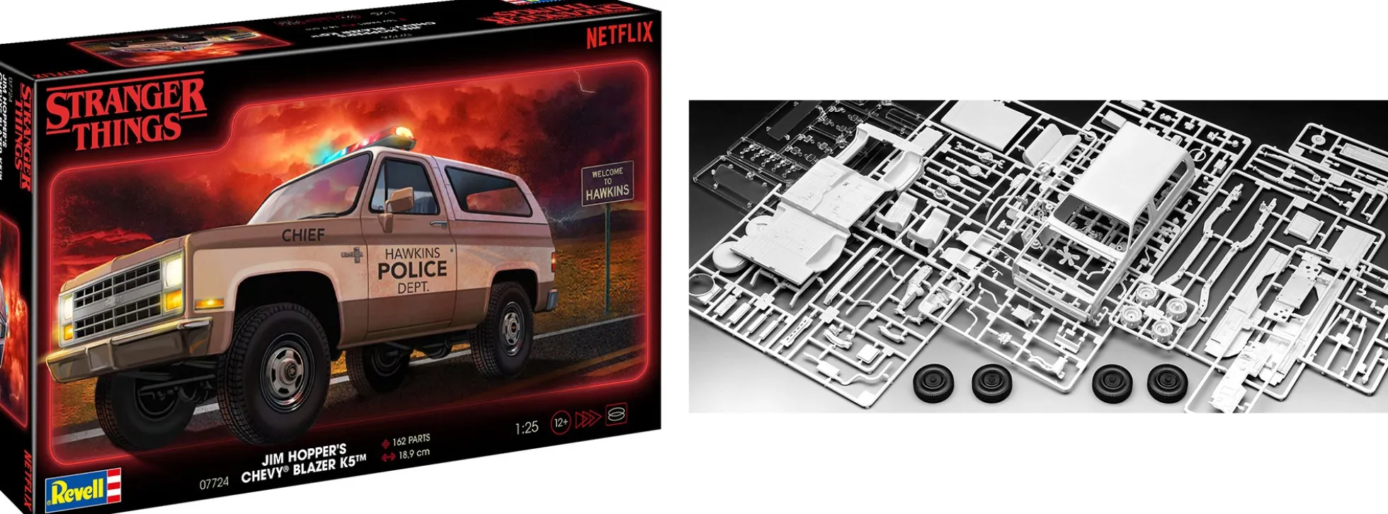 Revell 07724 Chevrolet K5 Blazer 1985 Stranger Things | Auto Bausatz 1:25