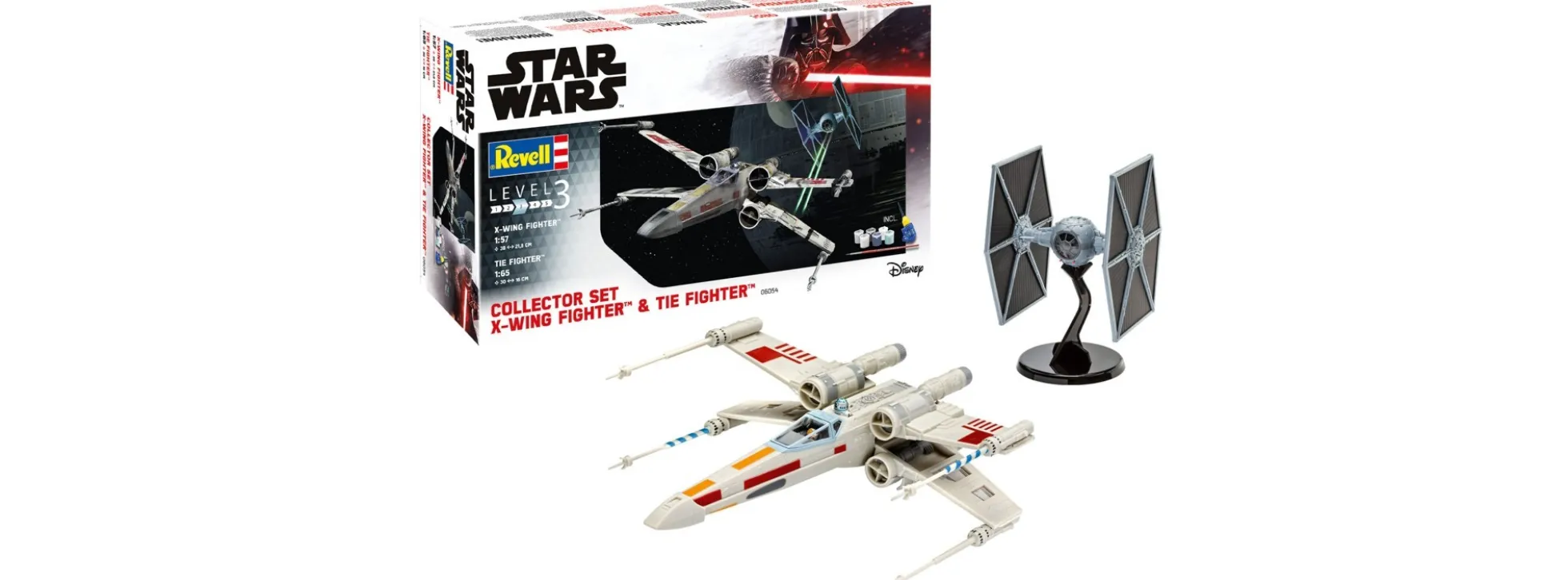 Revell 06054 Collector Set X-Wing Fighter und TIE Fighter Star Wars | Raumschiff Bausatz