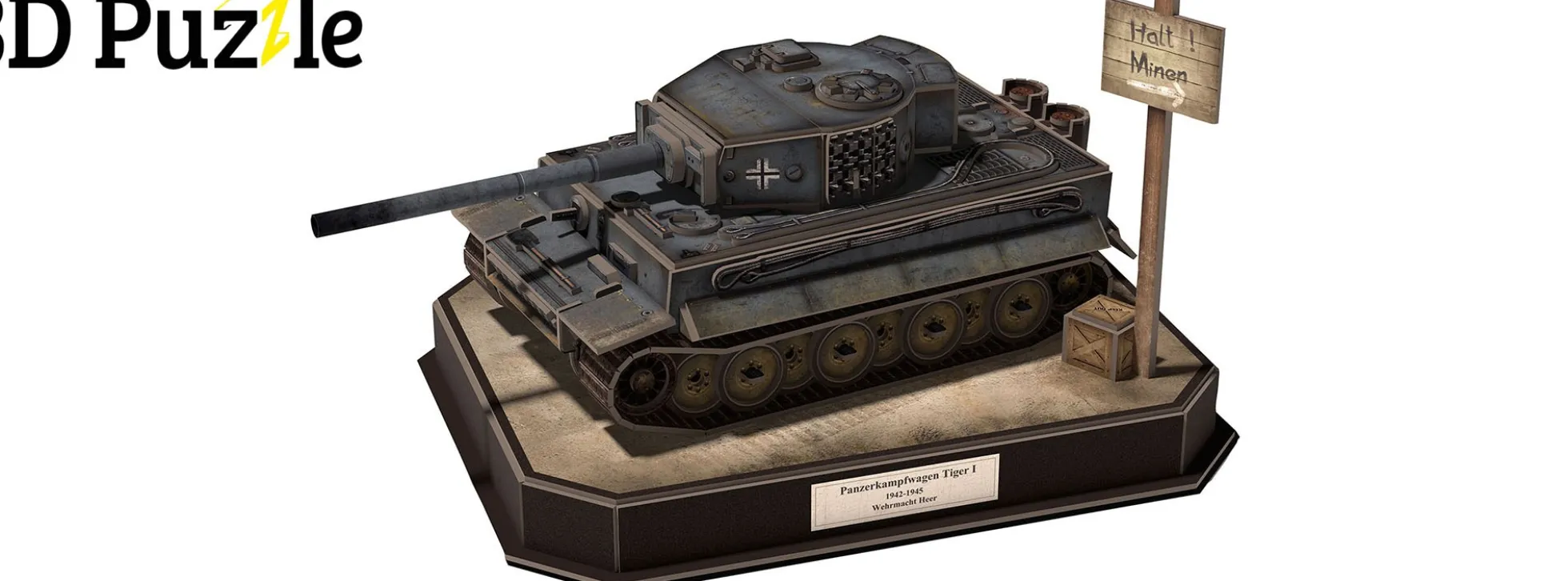 Revell 00252 Deutscher Panzer Tiger I | 3D-Puzzle 1:35 | 200 Teile | ab 10 Jahren