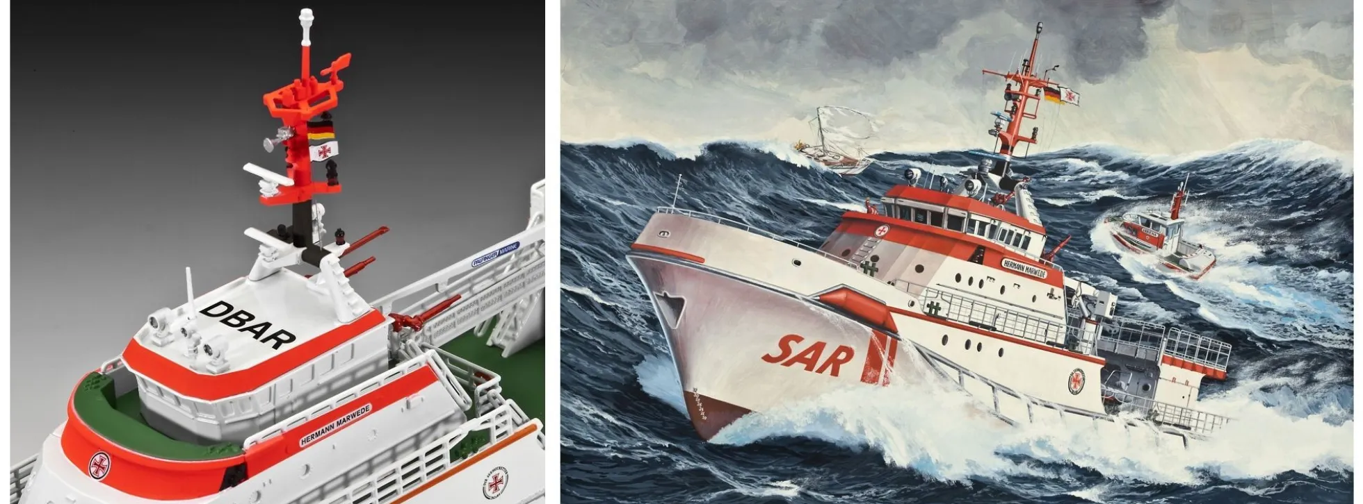 Revell 05812 DGzRS Hermann Marwede Seenotkreuzer | Schiff Bausatz 1:200