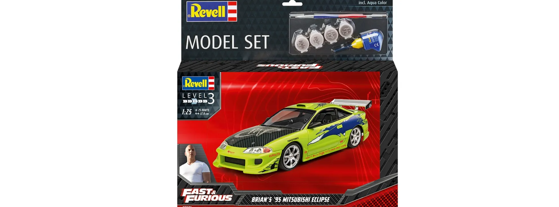 Revell 67691 Fast and Furious - Brians 1995 Mitsubishi Eclipse | Model Set | Auto Bausatz 1:25