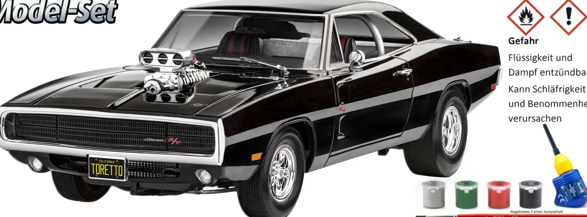 Revell 67693 Fast and Furious - Dominics 1970 Dodge Charger | Model Set | Auto Bausatz 1:25