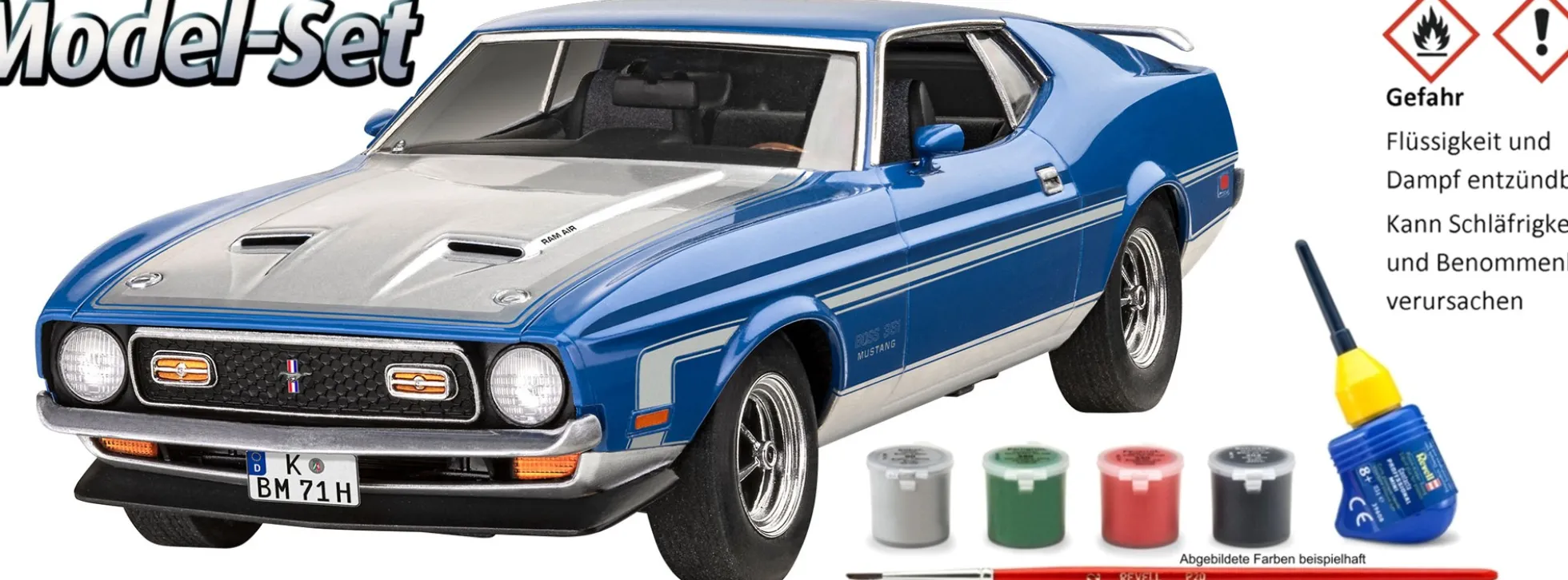 Revell 67699 Ford Mustang Boss 351 1971 Modell-Set | Auto Bausatz 1:25