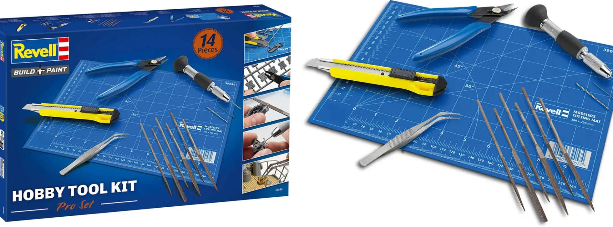 Revell 39640 Hobby Tool Kit Pro | 14-teiliges Set | Modellbau-Werkzeug