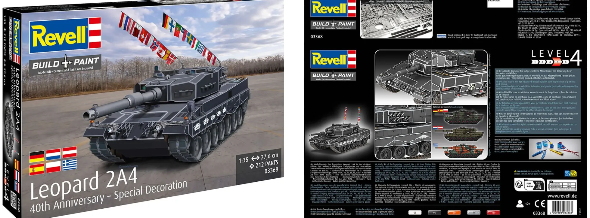 Revell 03368 Leopard 2A4 Special Decoration 40. Jubiläum | Militär Bausatz 1:35