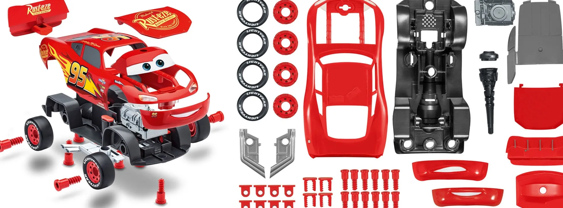 Revell 06562 Lightning McQueen Disney-Cars | Build+Play | Auto Bausatz 1:20