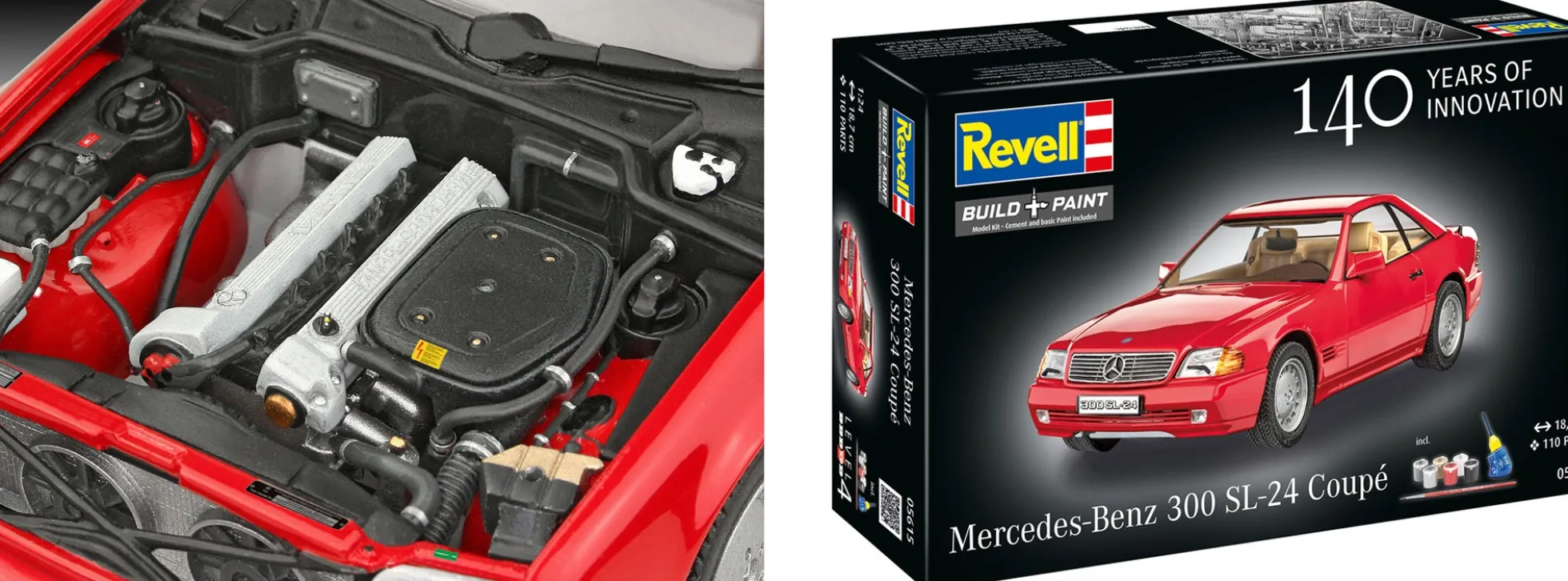 Revell 05615 MB 300 SL-24 Coupe | Geschenkset | Auto Bausatz 1:24