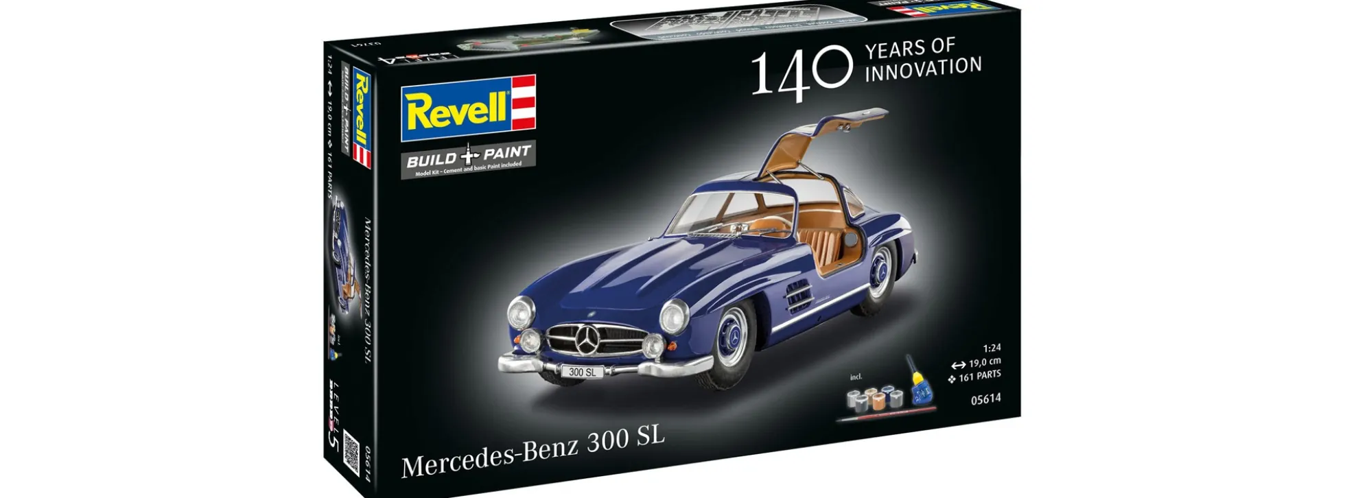 Revell 05614 MB 300 SL 100 Jahre Mercedes-Benz | Geschenkset | Auto Bausatz 1:24