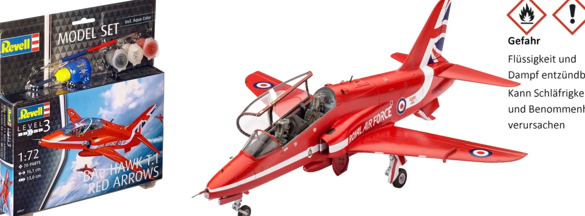 Revell 64921 Model-Set BAe Hawk T.1 Red Arrows | Flugzeug Bausatz 1:72