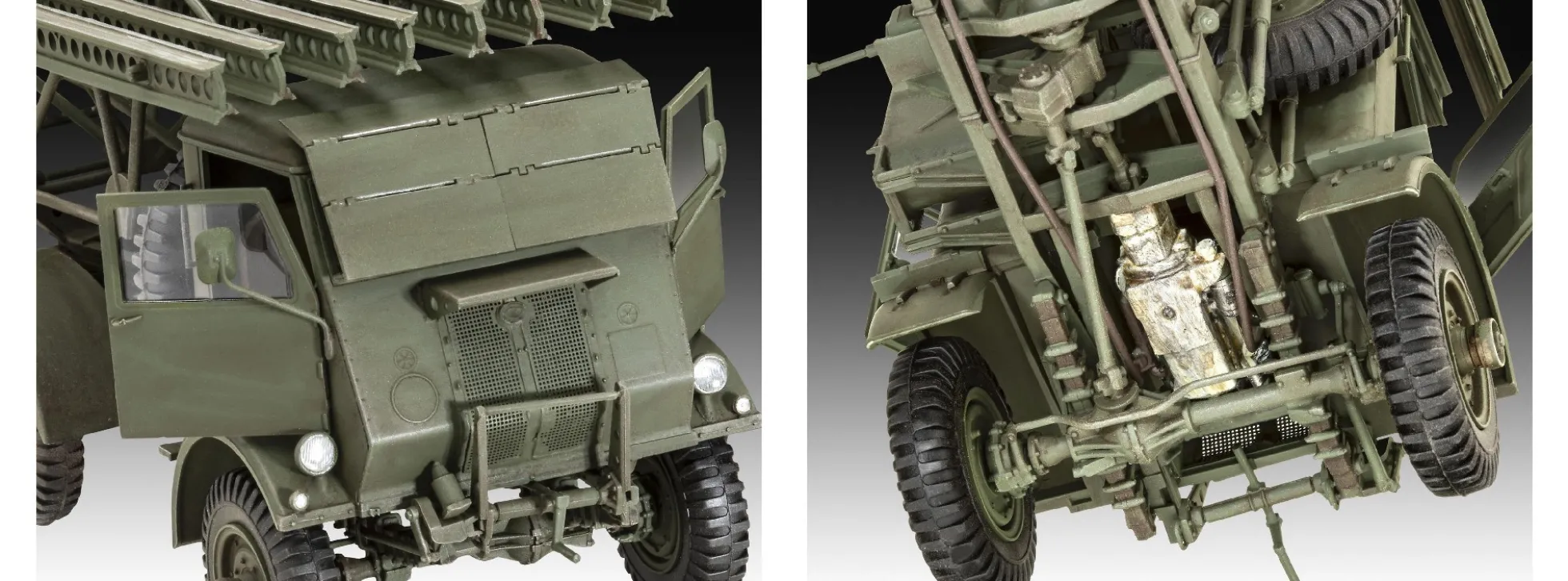 Revell 63338 Model Set BM-13-16 auf W.O.T. 8 Chassis | Raketenartillerie Bausatz 1:35