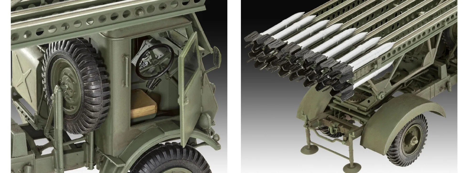Revell 63338 Model Set BM-13-16 auf W.O.T. 8 Chassis | Raketenartillerie Bausatz 1:35