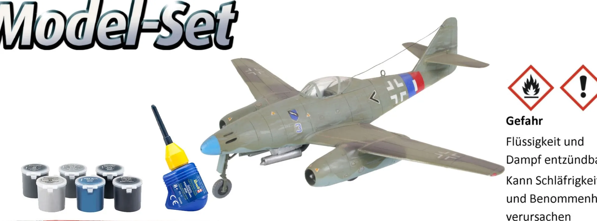 Revell 64166 Model Set Messerschmitt Me 262 A1a | Flugzeug Bausatz 1:72