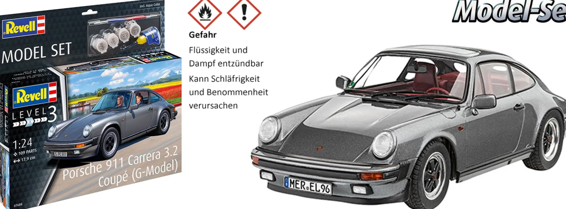 Revell 67688 Model Set Porsche 911 Carrera 3.2 Coupe | Auto Bausatz 1:24