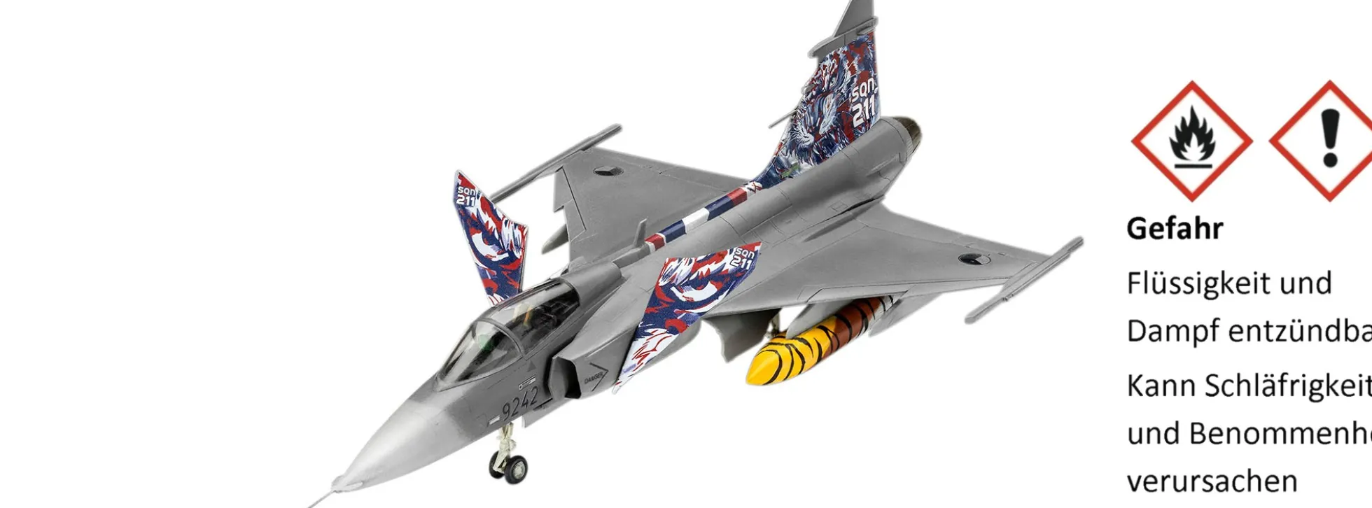 Revell 63776 Model Set Saab JAS-39C Gripen | Flugzeug Bausatz 1:72