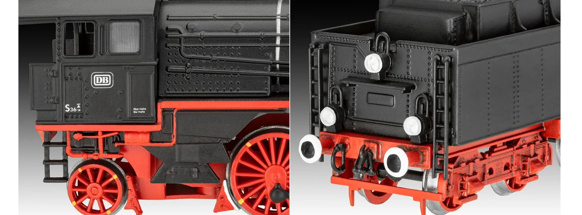 Revell 62168 Model Set Schnellzuglokomotive S3/6 BR18 mit Tender | Lok Bausatz 1:87