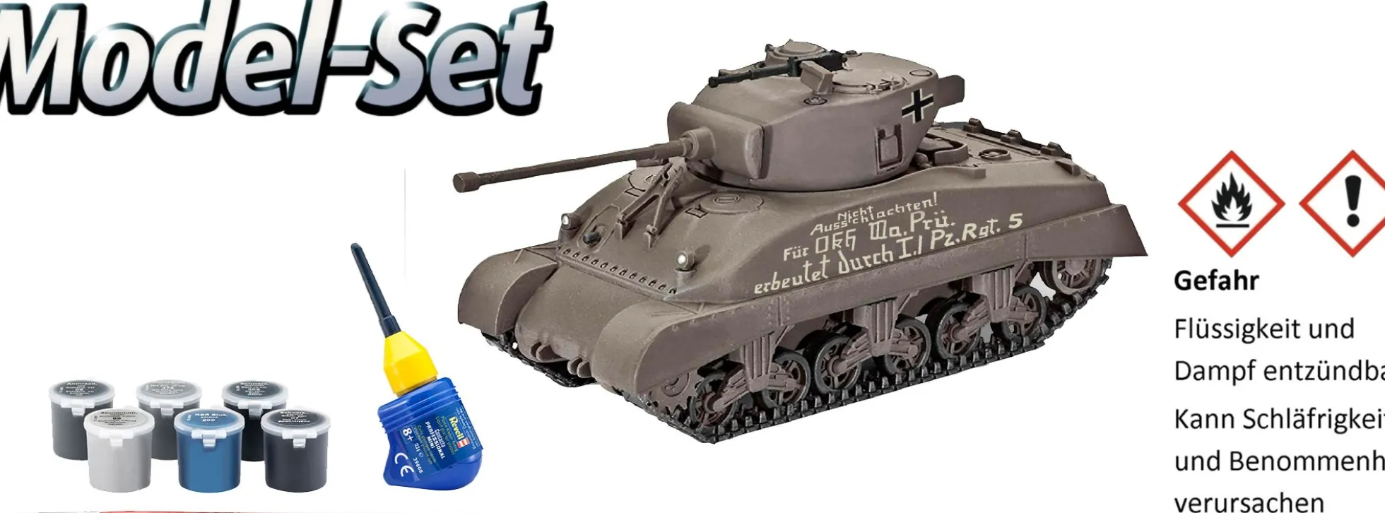 Revell 63290 Model Set Sherman M4A1 | Panzer Bausatz 1:72