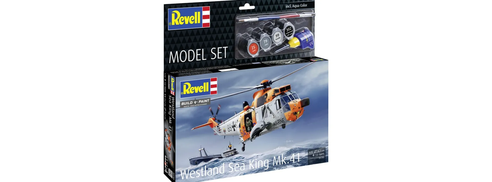 Revell 63785 Model Set Westland Sea King Mk. 41 | Hubschrauber Bausatz 1:72