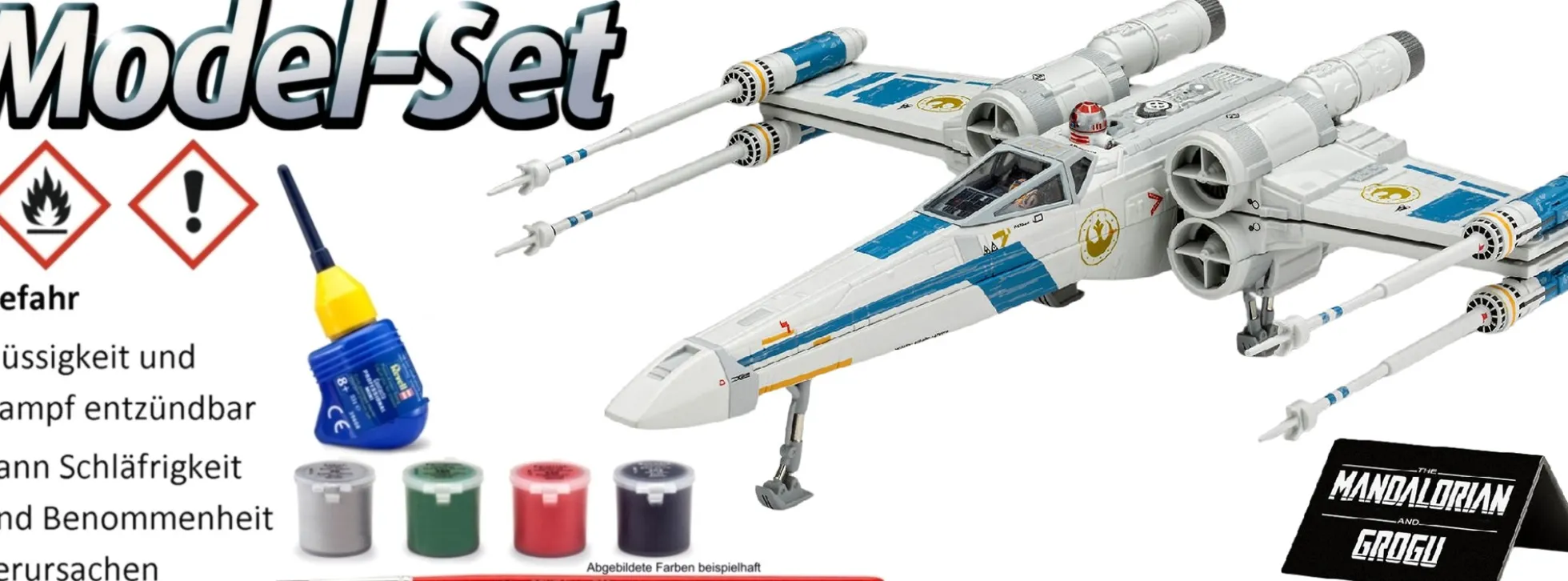 Revell 66791 New Republic X-Wing Fighter - Mandalorian+Grogu | Model Set | Raumschiff Bausatz 1:57