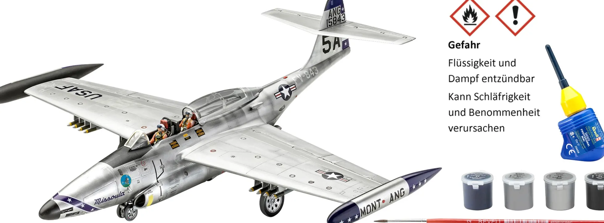 Revell 05650 Northrop F-89 Scorpion Geschenkset 75th Anniversary | Flugzeugmodell Bausatz 1:48