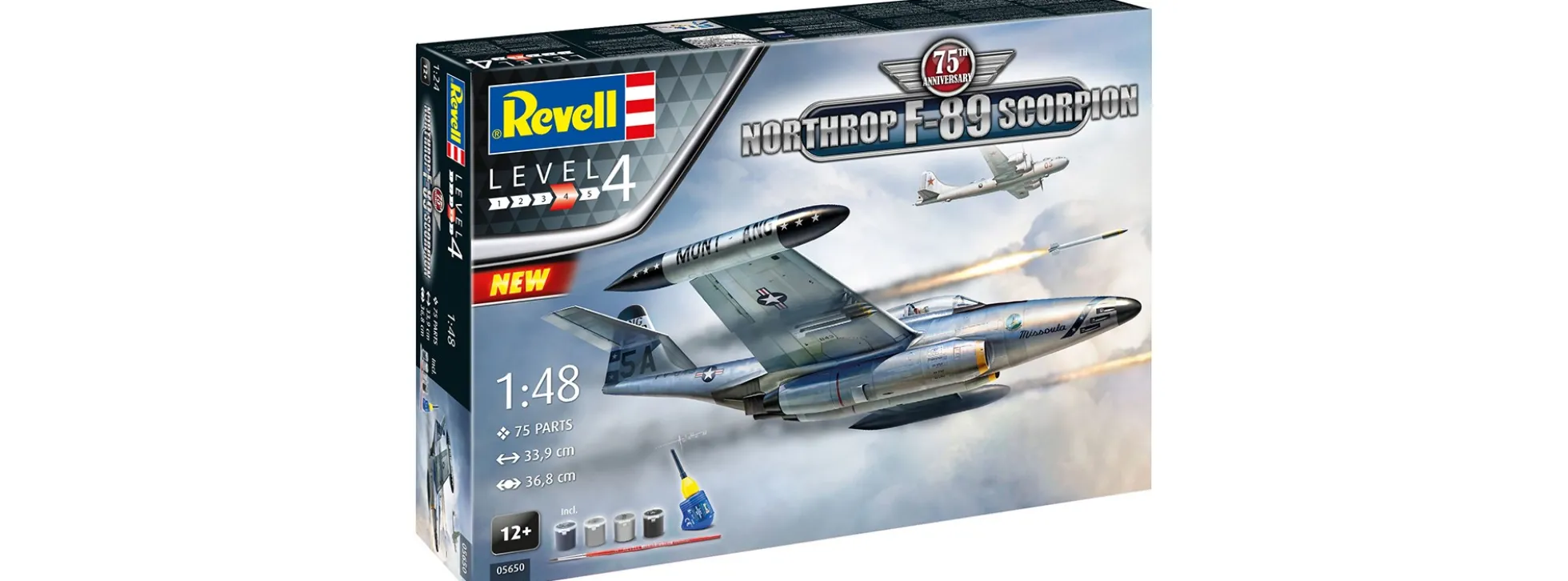 Revell 05650 Northrop F-89 Scorpion Geschenkset 75th Anniversary | Flugzeugmodell Bausatz 1:48