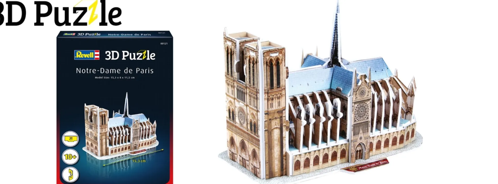 Revell 00121 Notre-Dame de Paris | 3D-Puzzle | 39 Teile | ab 10 Jahren