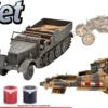 Revell 63371 Sd. Kfz. 9 Famo 21cm Mörser 18 oder 17 cm Kanone 18 | Model Set | Militär Bausatz 1:72
