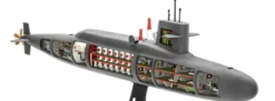 Revell 05185 S.S.B. Abraham Lincoln SSBN-602 mit Interieur | U-Boot Bausatz 1:253