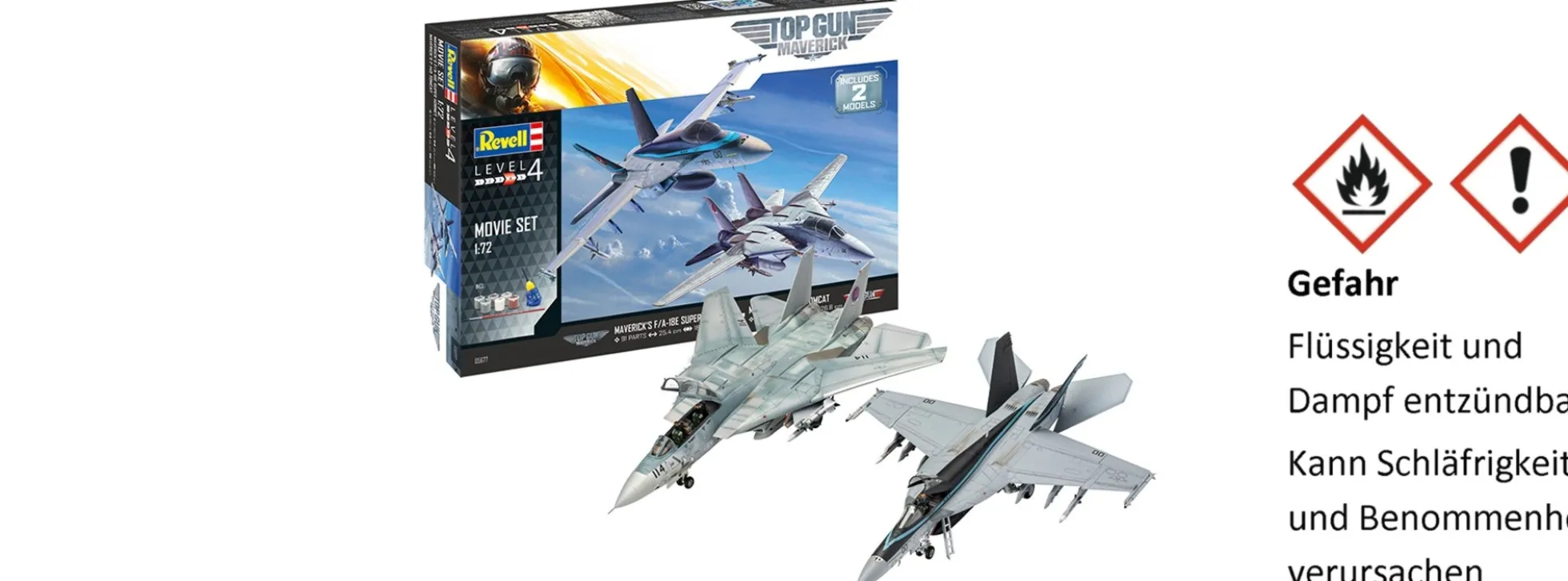 Revell 05677 Top Gun 2 Movie Set | Flugzeug Bausatz 1:72