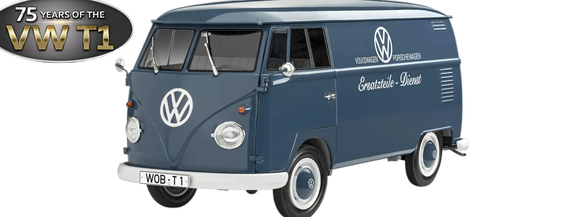 Revell 07742 Volkswagen T1 Kastenwagen - 75 Years of the VW T1 | Auto Bausatz 1:16