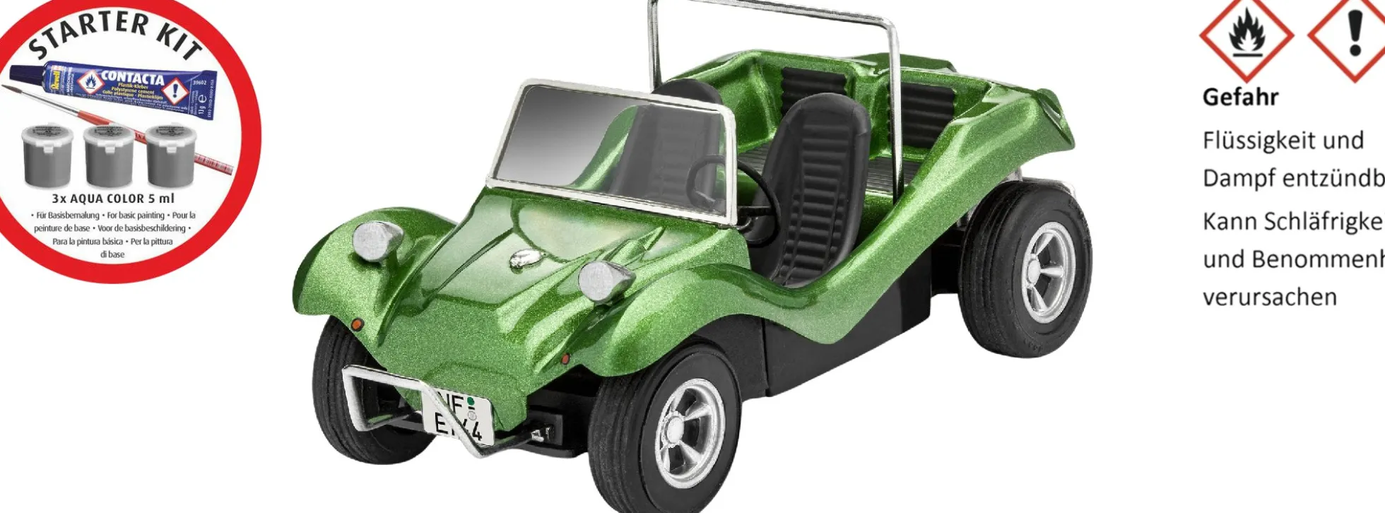 Revell 77682 VW Buggy | Classics | Starter-Kit | Auto Bausatz 1:32