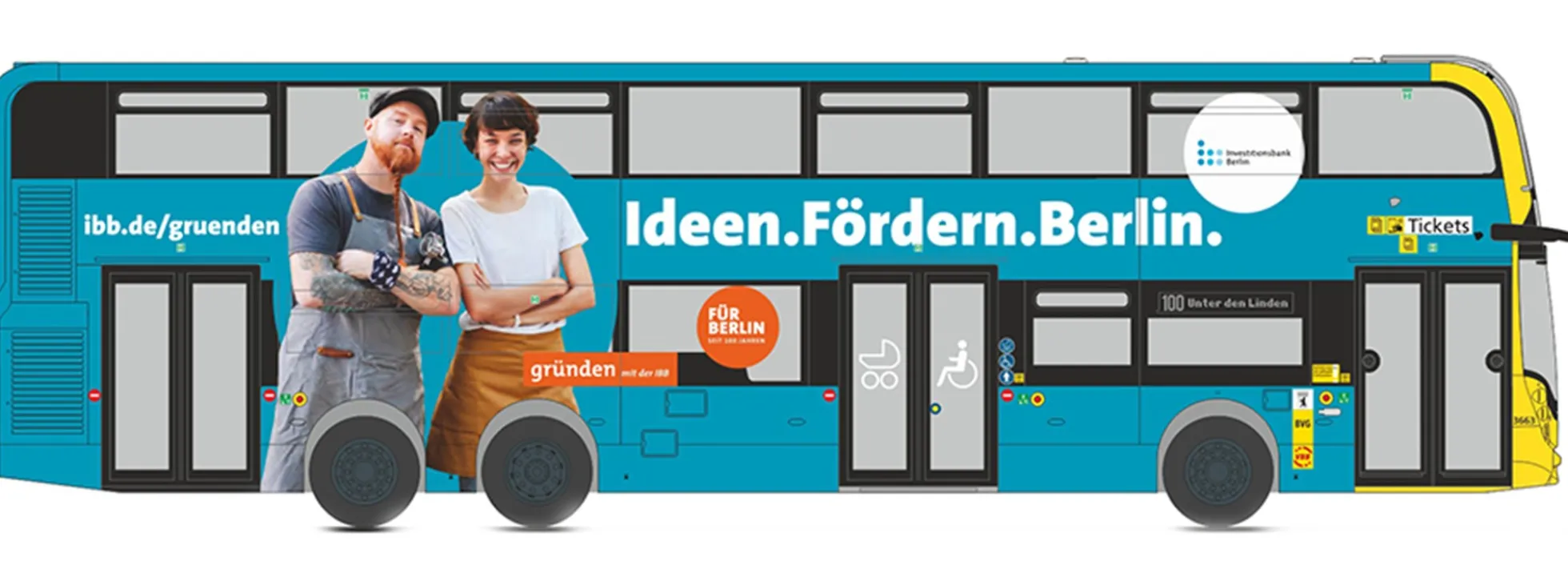 RIETZE 78016 Alexander Dennis Enviro500 BVG IBB Förderbank Berlin Busmodell 1:87