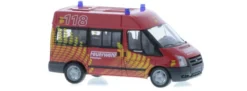 RIETZE 52538 Ford Transit Bus 2006 Feuerwehr Würenlingen Blaulichtmodell 1:87