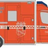 RIETZE 76119 GSF RTW 18 Rettungsdienst Feuerwehr Hilden | Blaulichtmodell 1:87