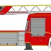 RIETZE 68497 Iveco Eurocargo 2018 Drehleiter Feuerwehr Saale-Wipper Blaulichtmodell 1:87