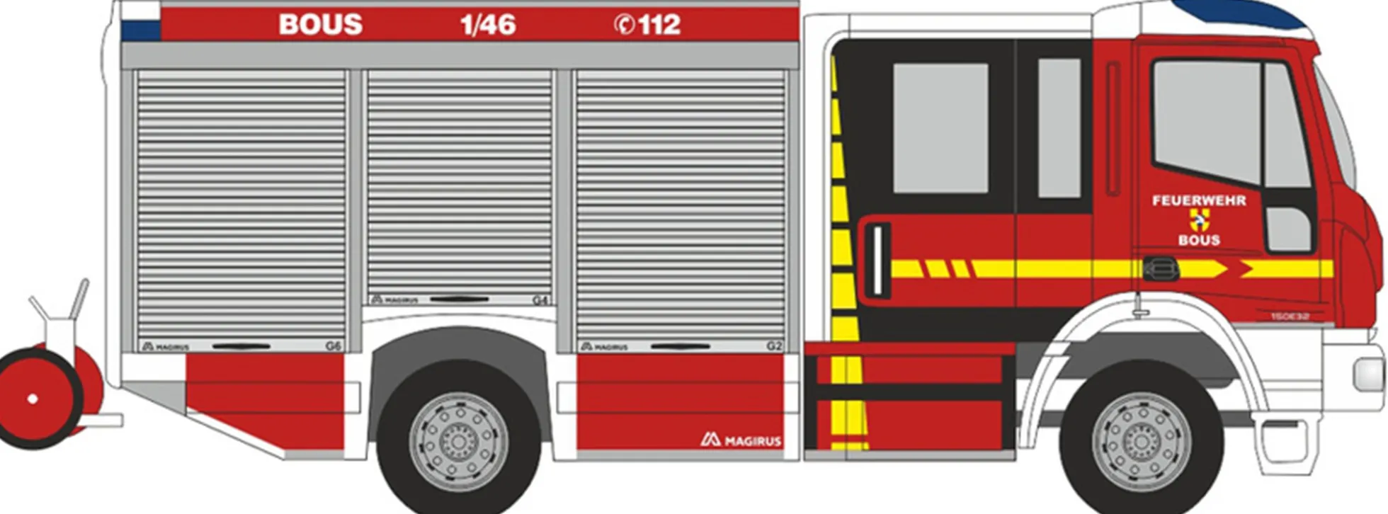 RIETZE 68160 Iveco Magirus Varus HLF Feuerwehr Bous Blaulichtmodell 1:87
