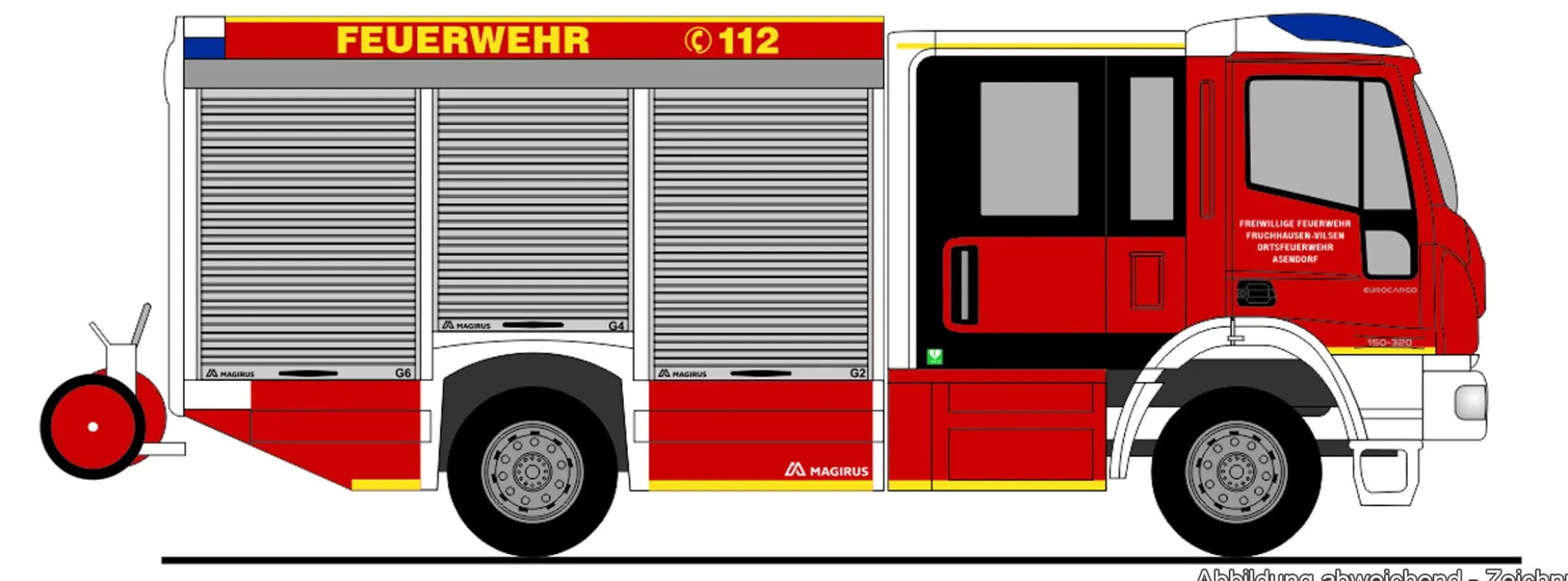 RIETZE 68157 Magirus HLF Team Cab FW Asendorf | Blaulichtmodell 1:87