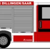 RIETZE 68158 Magirus HLF Team Cab FW Dillingen/Saar | Blaulichtmodell 1:87