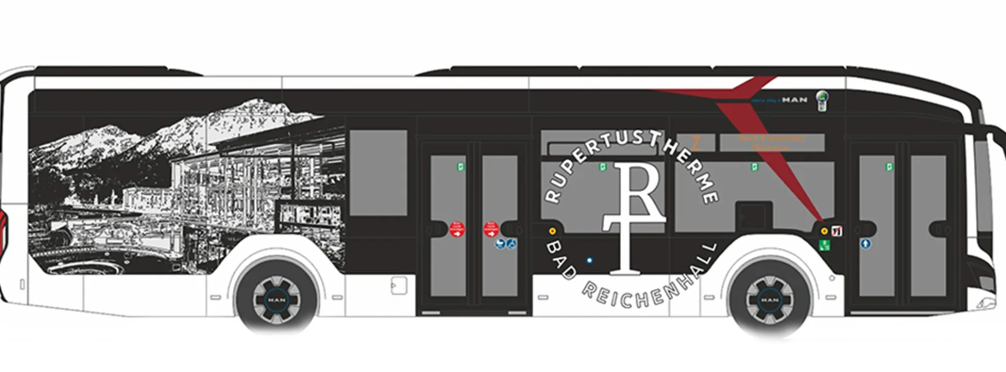 RIETZE 76343 MAN Lions City 12 E Stadtwerke Bad Reichenhall Rupertus Therme Busmodell 1:87